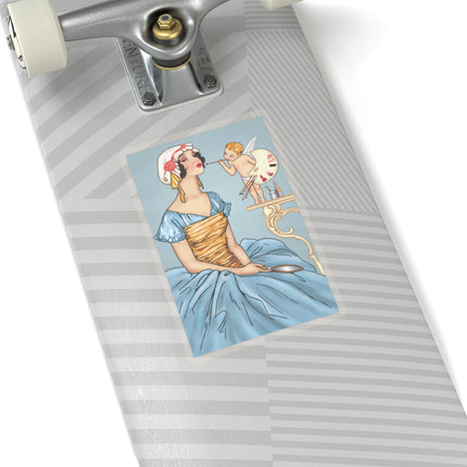 The Enchanting Painter: A Fairy's Artistic Touch Kiss-Cut Stickers (4 Sizes)