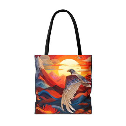 Falcon's Sunset Masterpiece Tote Bag (AOP)