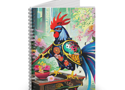 Cyberpunk Rooster Spiral Notebook - Ruled Line