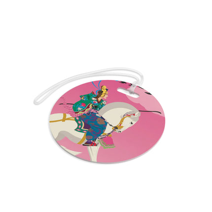 Samurai Princess on the White Steed Luggage Tag – Epic Fantasy & Mythic Beauty