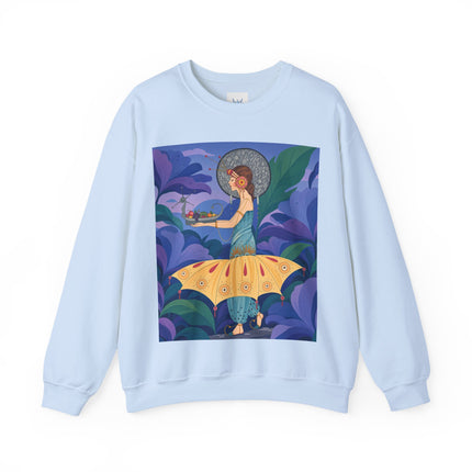 🦋🌿 The Butterfly Garden Offering Crewneck Sweatshirt – Art Deco Botanical Fantasy