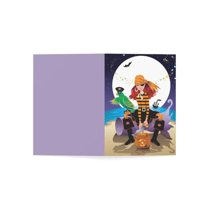 Moonlit Pirate Halloween Greeting Cards (1, 10, 30, and 50pcs)