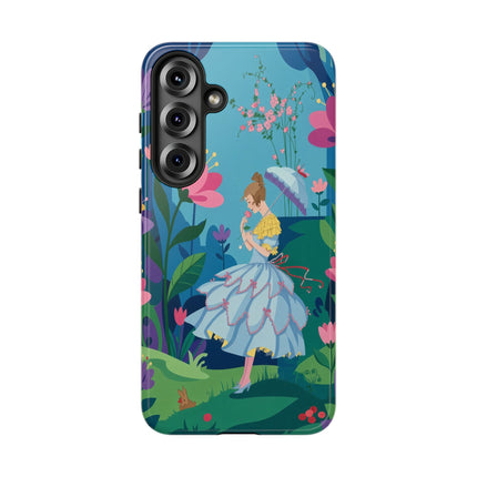 🌸☂️ A Stroll Through The Enchanted Forest Phone Case – Art Deco Floral Fantasy