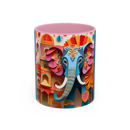 Elephant at an Autumn Festival Colorful Mugs (11oz, 15oz)