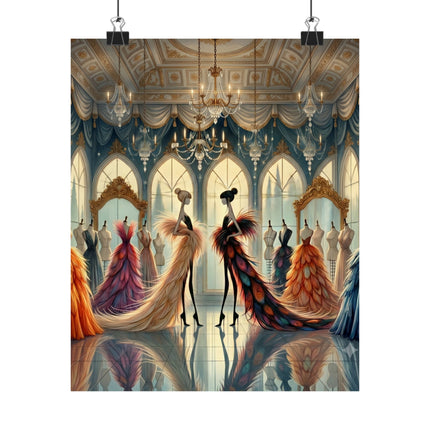 🧚👗 Couture & Wings Matte Vertical Poster – Fairy Fashion & Enchanted Glamour