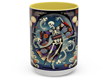 Skeleton Kabuki Performer Colorful Mugs (11oz, 15oz)