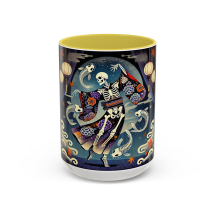 Skeleton Kabuki Performer Colorful Mugs (11oz, 15oz)