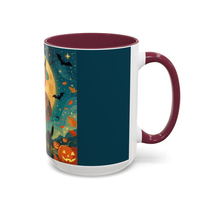 🦇🎃 The Witch Of Batwing Pumpkin Hollow Colorful Mug – Moonlit Halloween Charm