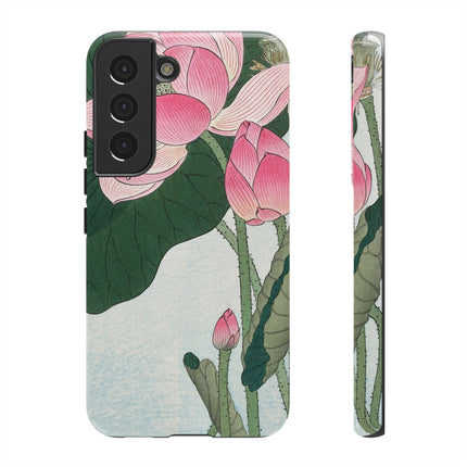 Blooming Lotus Flowers by Ohara Koson Phone Cases