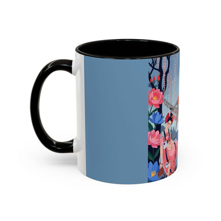The Ladies Of The Enchanted Hammock Colorful Mugs – Art Deco Whimsical Garden Elegance