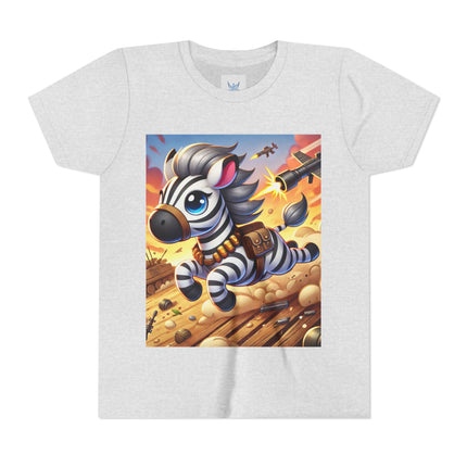Zebra on the Run Youth Short Sleeve Tee
