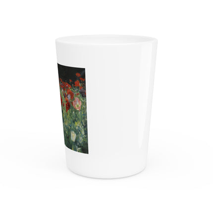Poppies (A Study of Poppies for Carnation, Lily, Lily, Rose) by John Singer Sargent Ceramic Shot Glass
