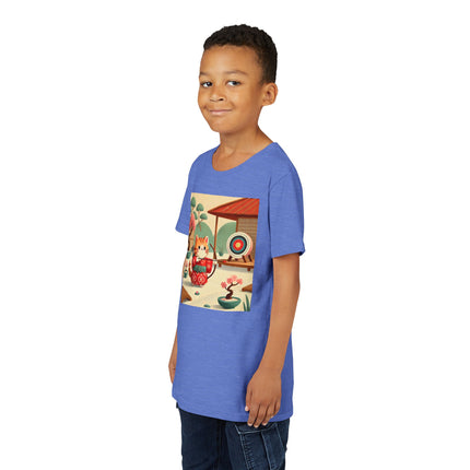 Archer Kitten in the Zen Garden Youth Short Sleeve Tee