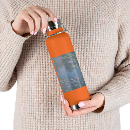 Water Lilies by Claude Monet Copper Vacuum Insulated Bottle, 22oz