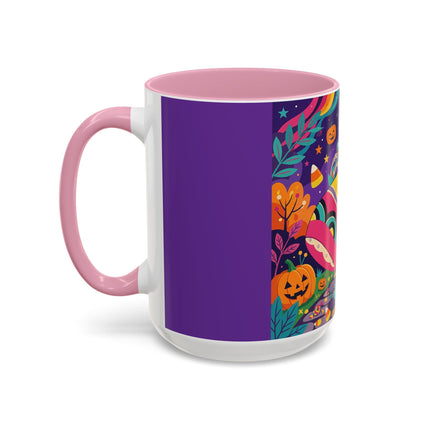 🌙🎃 The Lady Of Moonbeam Hollow Colorful Mug – Whimsical Halloween Charm