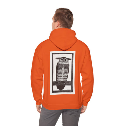 Horned Owl by Samuel Jessurun de Mesquita Heavy Blend™ Hooded Sweatshirt