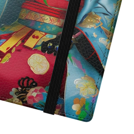 🌸✨ Cyberpunk Geisha Flip Case – Neon Elegance & Futuristic Grace