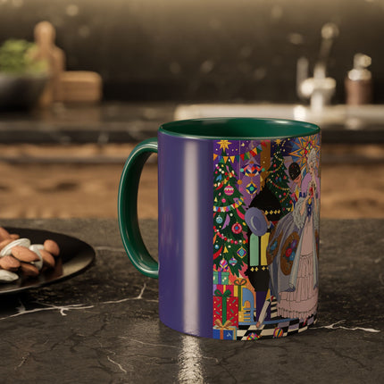 🎄✨ The Lady Of The Christmas Ornament Colorful Mug – Art Deco Holiday Fantasy