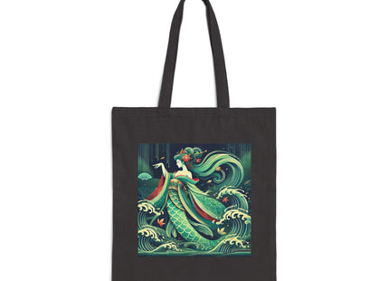 Mermaid Queen Rising from the Deep Cotton Canvas Tote Bag