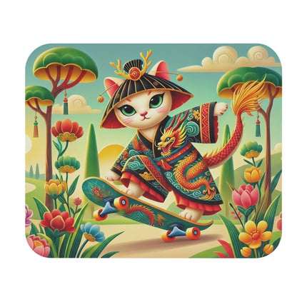 Dragon Dance on Wheels Mouse Pad – Bold Adventure & Dynamic Grace