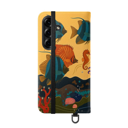 🐚🌊 The Lady Of The Enchanted Pearl Flip Case – Art Deco Undersea Fantasy