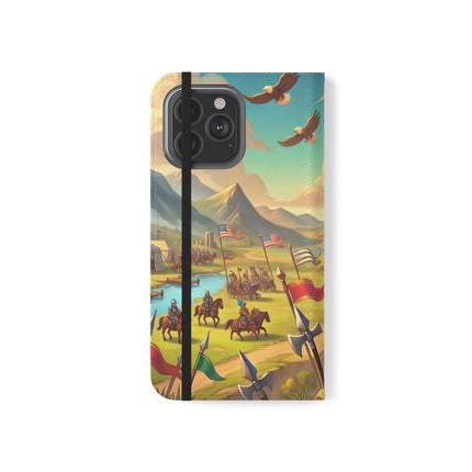 🦅⚔️ Watchful Guardian Flip Case – Courage, Leadership & Noble Adventure
