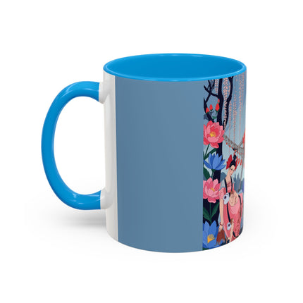 The Ladies Of The Enchanted Hammock Colorful Mugs – Art Deco Whimsical Garden Elegance