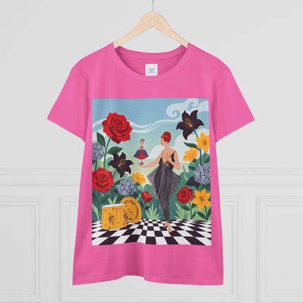 🌹🖤 The Rose Garden Dollmaker Cotton Tee – Art Deco Fashion Fantasy