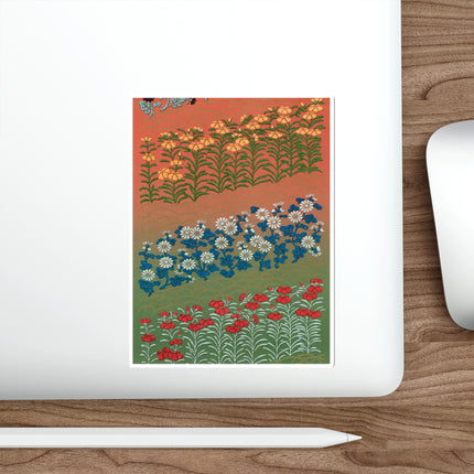 Japanese Flower Pattern II by G.A. Audsley Die-Cut Stickers (5 Sizes)
