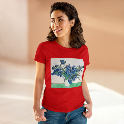 Irises by Van Gogh Women's Midweight Cotton Tee
