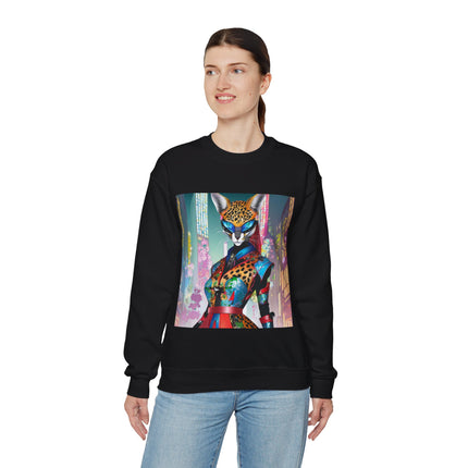 Cyber Cat Glamour Unisex Heavy Blend™ Crewneck Sweatshirt