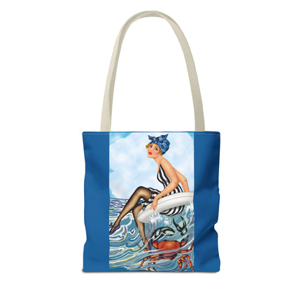 Playful Waves and Fashion Follies Tote Bag (AOP)
