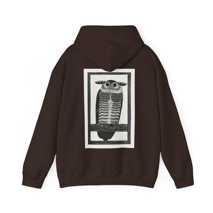Horned Owl by Samuel Jessurun de Mesquita Heavy Blend™ Hooded Sweatshirt