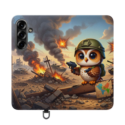🦉🌟 The Owl on the Front Lines Flip Case – Courage & Quiet Strength