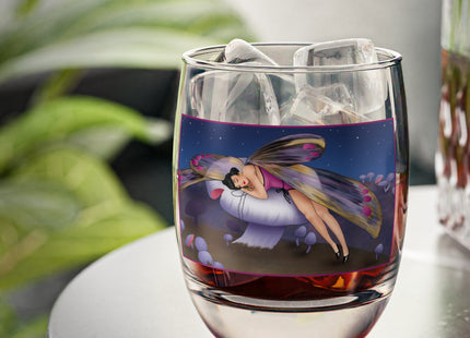 Slumbering Fairy on a Mushroom Whiskey Glass