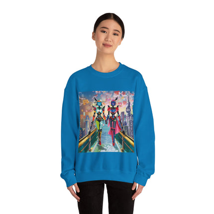 Cyber Punk Robot Models Unisex Heavy Blend™ Crewneck Sweatshirt