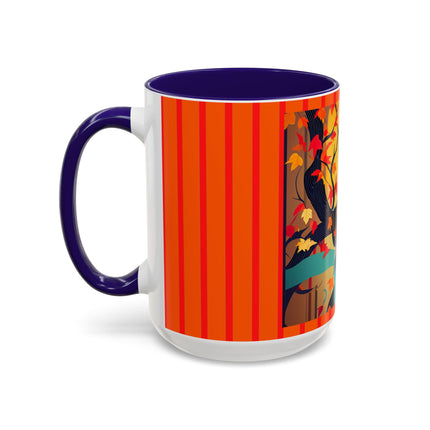 Black Cat in Kimono Colorful Mugs, 11oz