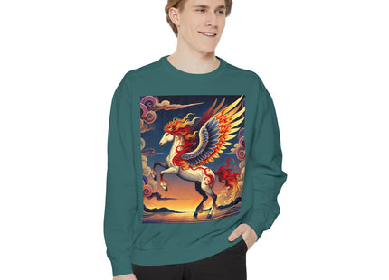 Flame-Winged Horse at Sunset Sweatshirt