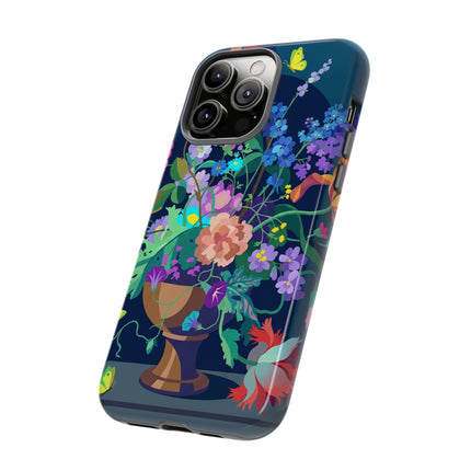 Midnight Floral Reverie Phone Case – Vibrant Bloom & Enchanted Beauty