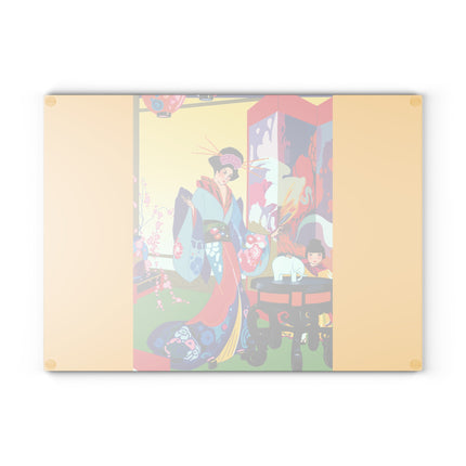 A Timeless Journey by Umberto Brunelleschi Glass Cutting Board