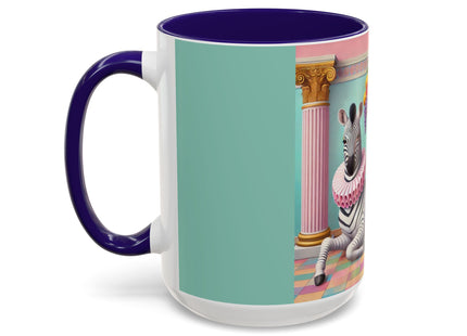 Still Life with Zebra, Fruit, and Pink Columns Colorful Mugs (11oz, 15oz)