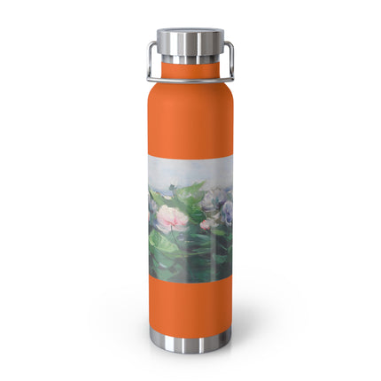 Water Lilies by Karl Hagemeister Copper Vacuum Insulated Bottle, 22oz