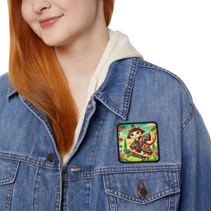 Dragon Dance on Wheels Iron-On Patches