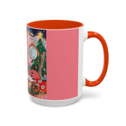 🎀🎄 Christmas Morning In The Rose Parlor Colorful Mug – Art Deco Holiday Fantasy