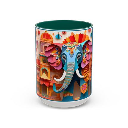 Elephant at an Autumn Festival Colorful Mugs (11oz, 15oz)