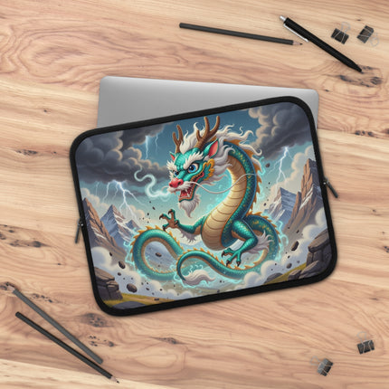 The Tibetan Dragon in Battle Laptop Sleeve – Power, Motion & Mythic Energy