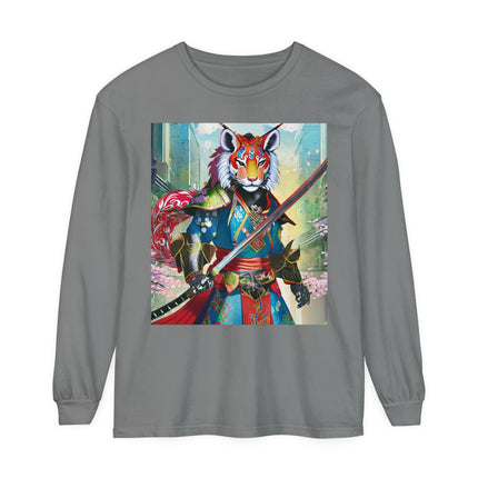 Cyberpunk Samurai Lion Long Sleeve T-Shirt