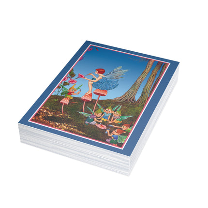 Periwinkle Painting the Petals by Ida Outhwaite Greeting Cards (1, 10, 30, and 50pcs)