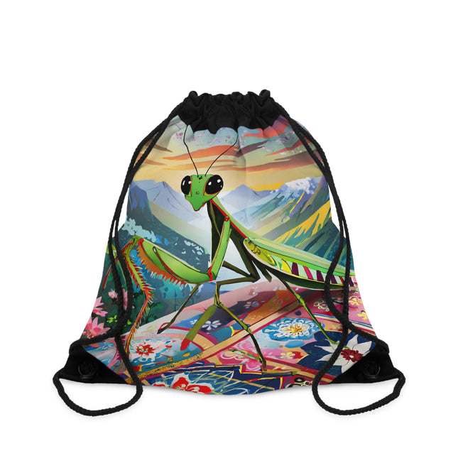 The Joyful Mantis Drawstring Bag