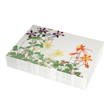 Aquilegia Flower by Tanigami Kônan Greeting Cards (1, 10, 30, and 50pcs)